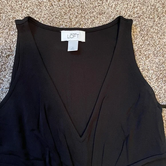 Ann Taylor Loft Size 0 Black Sleeveless Dress - Picture 7 of 7
